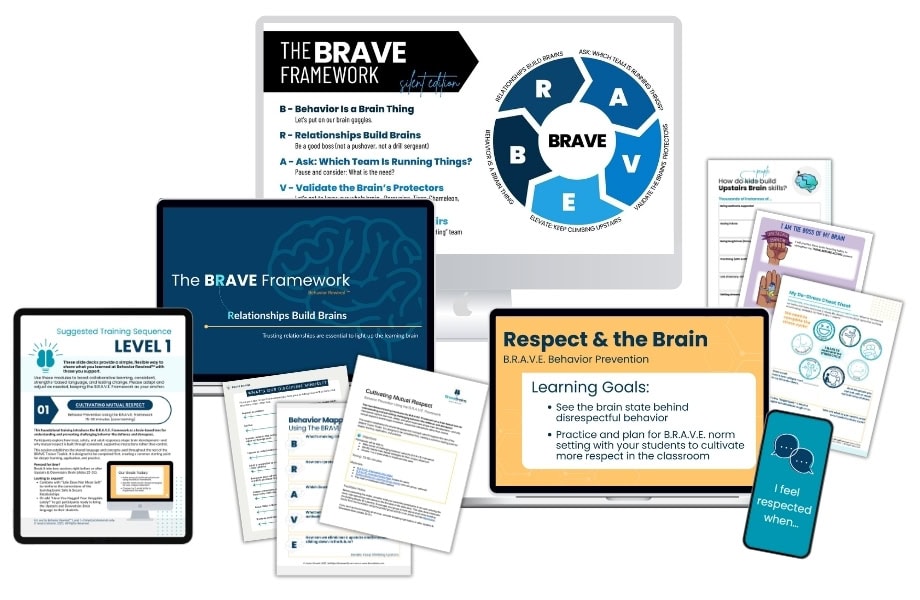 Behavior Rewired Train the Trainer materials for behavior management and the BRAVE Framework